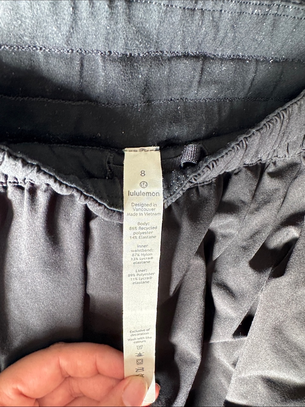 lululemon athletica Black Athletic Shorts with Side Zip Pocket - Picture 3 of 3
